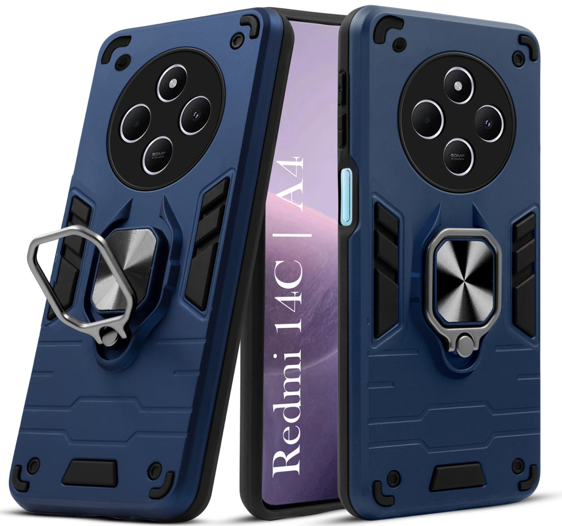 For Redmi A4 5G | Xiaomi Redmi 14C Back Cover Case (Shockproof Polycarbonate Dual Layer Hybrid Armor)