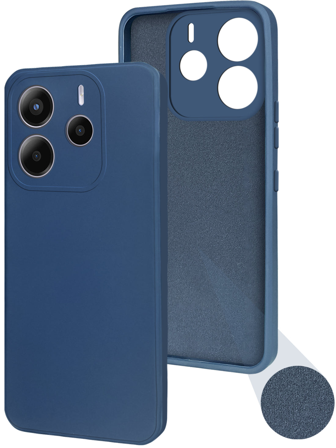 For Redmi Note 14 5G | Redmi Note 14 SE Back Cover Case ( Matte Finish Silicone with Inside Fiber cloth)