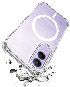 For Vivo V70 FE 5G Back Cover Shockproof Crystal-Clear (Magsafe Wireless Support | Drop & Camera Protection | Hard Polycarbonate)