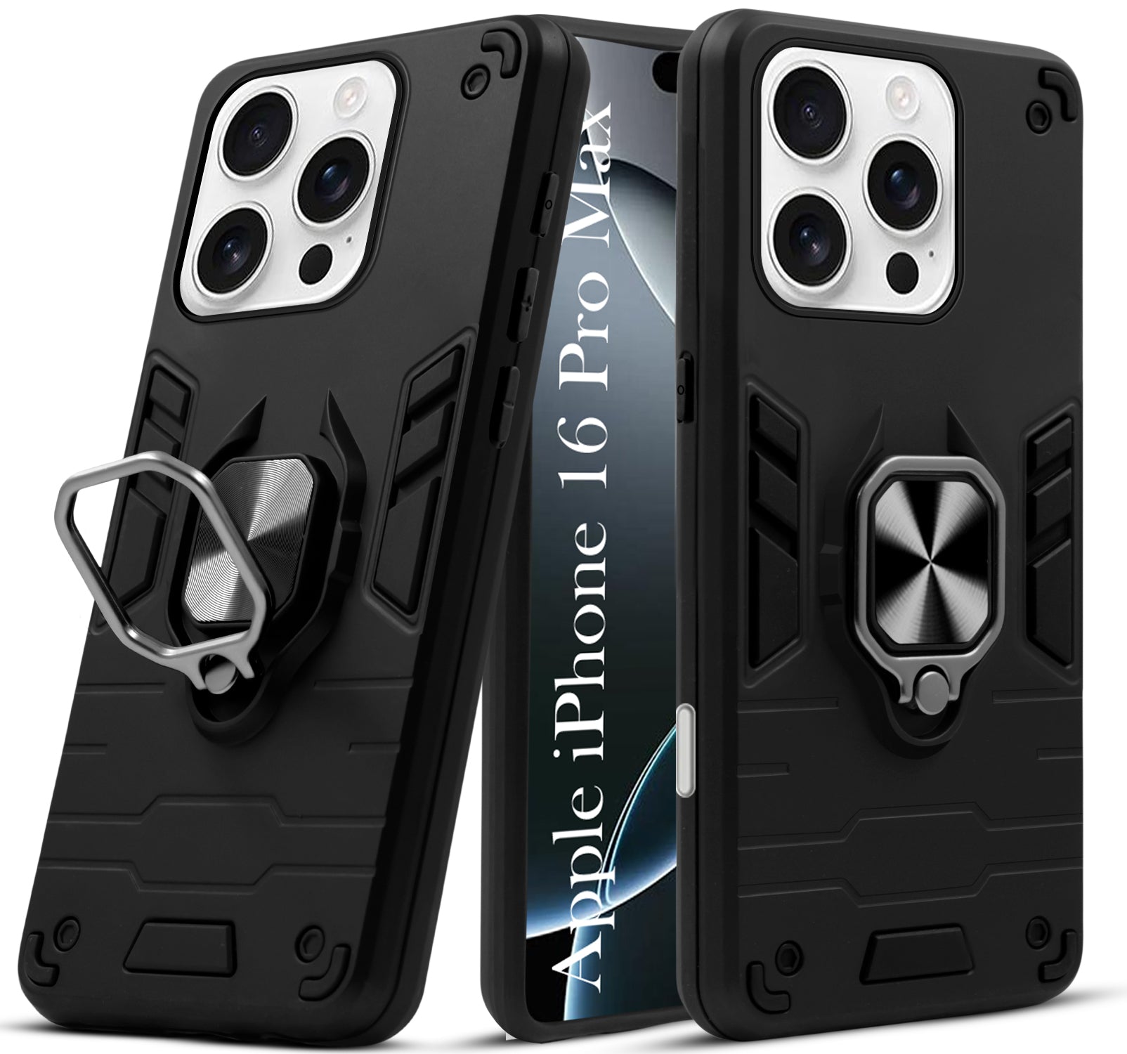 For Apple iPhone 16 Pro Max Back Cover Case (Shockproof Polycarbonate Dual Layer Hybrid Armor)