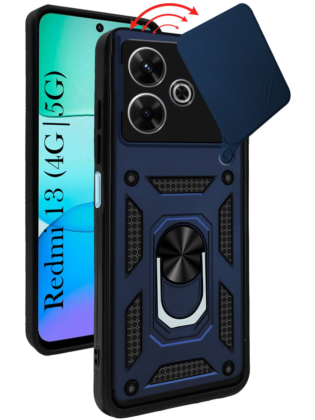 For Xiaomi Mi Redmi 13 4G | 5G Back Cover Case (Hybrid Dual Armor Polycarbonate)