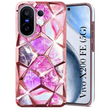 For Vivo X200 FE Back Cover Case 3D Silicone Compatible (Dual Design Glitter Sparkle and Detachable Diamond Print Case | Soft and Flexible)