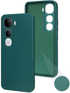 For Vivo Y400 Pro Back Cover Case ( Matte Finish Silicone with Inside Fiber cloth)