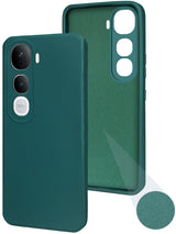 For Vivo Y400 Pro Back Cover Case ( Matte Finish Silicone with Inside Fiber cloth)