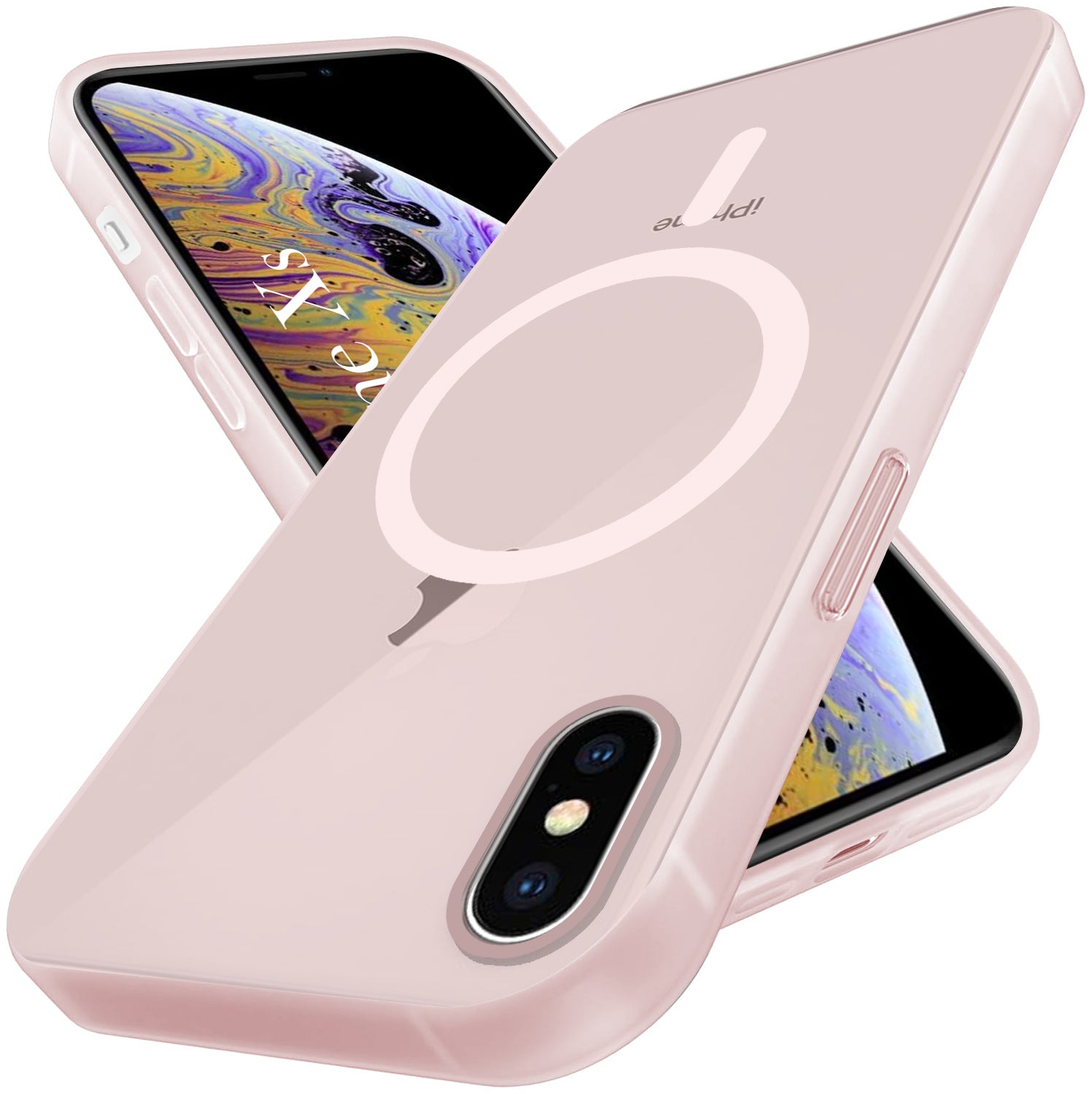 For Apple iPhone Xs Back Cover Case (Frosted Matte Feel | MagSafe Compatible Wireless Charging | Polycarbonate Material)