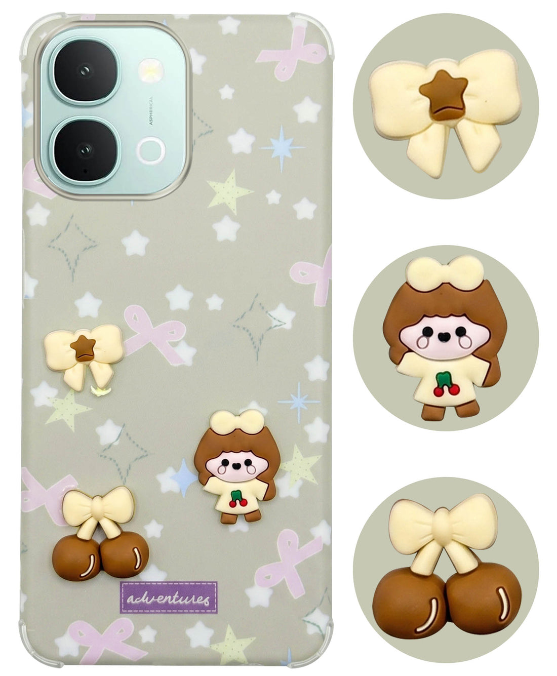 For Vivo iQOO Z11x 5G Back Cover Case (3D Cute Cartoons | Hard Back Side Soft | Matte Premium Finish | HD Printing)