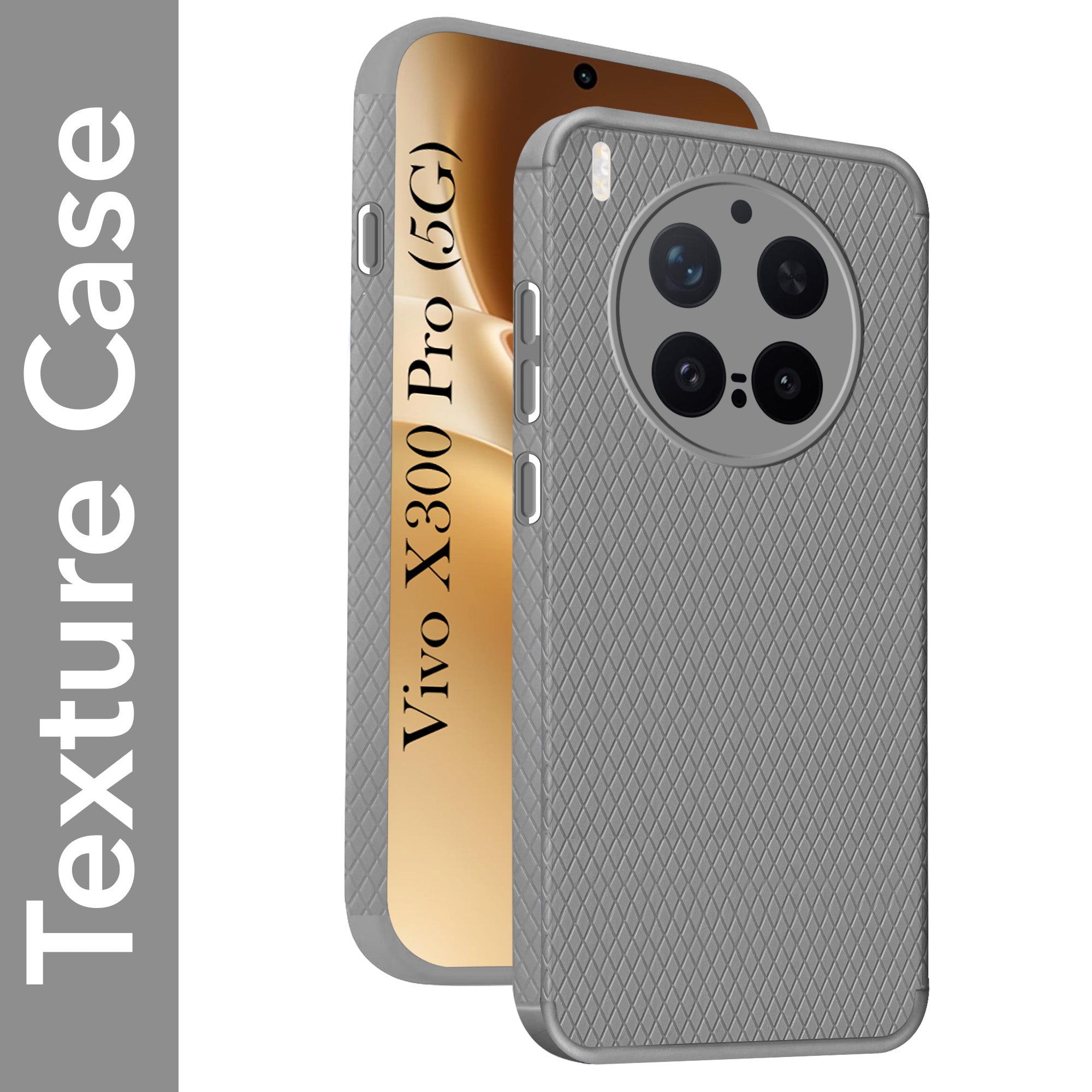 For Vivo X300 Pro Back Cover Case Liquid Silicone (Camera Protection | Side Grip Texture | Soft and Flexible)
