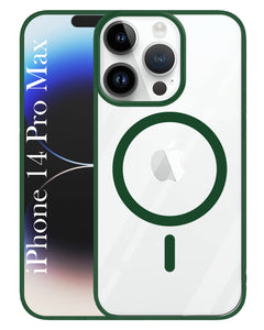 For Apple iPhone 14 Pro Max Back Cover Case (MagSafe Compatible Wireless Charging | Hybrid Camera Bump Protection | Shockproof Polycarbonate Material)