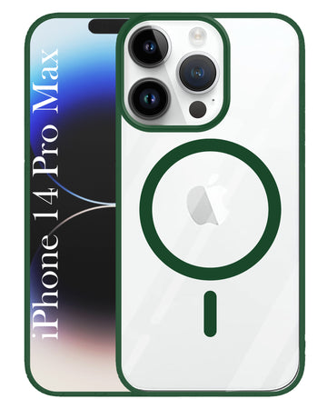 For Apple iPhone 14 Pro Max Back Cover Case (MagSafe Compatible Wireless Charging | Hybrid Camera Bump Protection | Shockproof Polycarbonate Material)