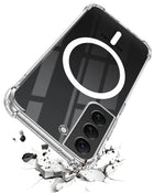 For Samsung Galaxy S22 Back Cover Shockproof Crystal-Clear (Magsafe Wireless Support | Drop & Camera Protection | Hard Polycarbonate)