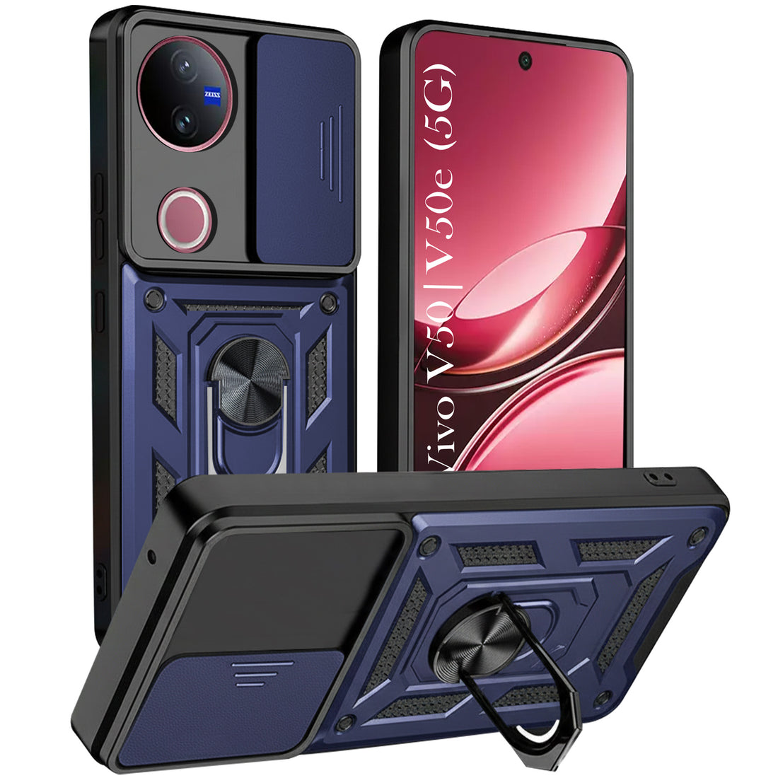 For Vivo V50 | Vivo V50e Back Cover Case (Hybrid Dual Armor Polycarbonate)