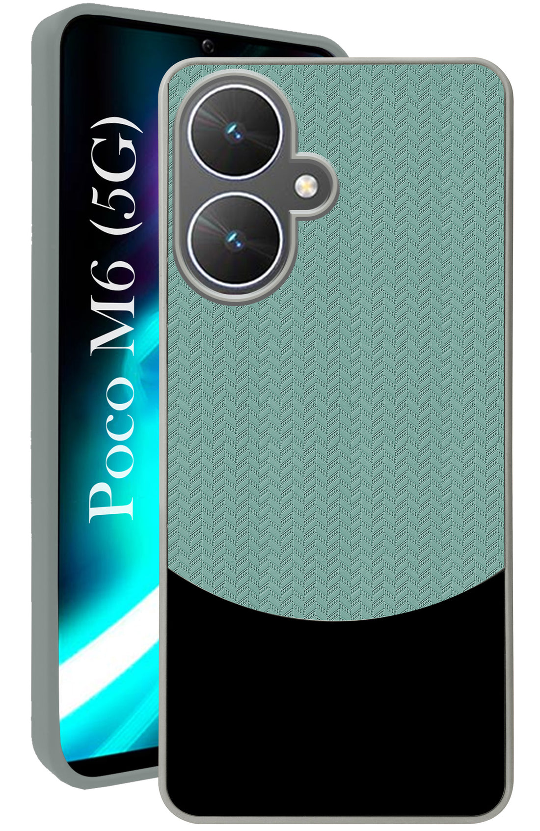 For Poco M6 5G Back Cover Case (Elegant PU Leather Finish | Premium Minimalist Professional | Camera Protection Bump)