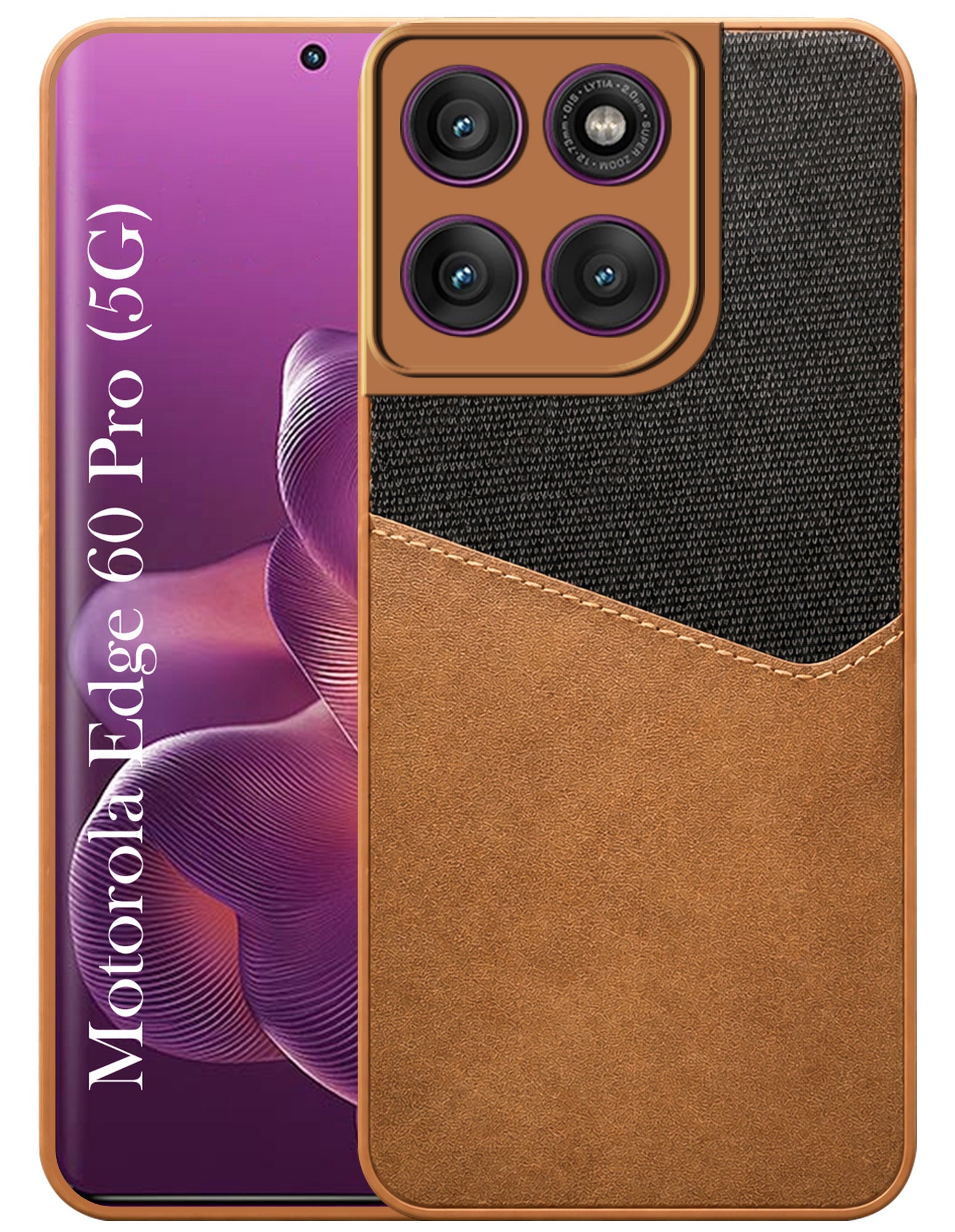For Motorola Moto Edge 60 Pro Back Cover Case (Dual PU Leather Stitch | Professional Minimalist | Soft and Flexible)