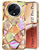 For Oppo F27 Pro | Oppo F27 Pro Plus Back Cover Case ( Dual Design Glitter Sparkle and Detachable Diamond Print Case | Soft and Flexible)