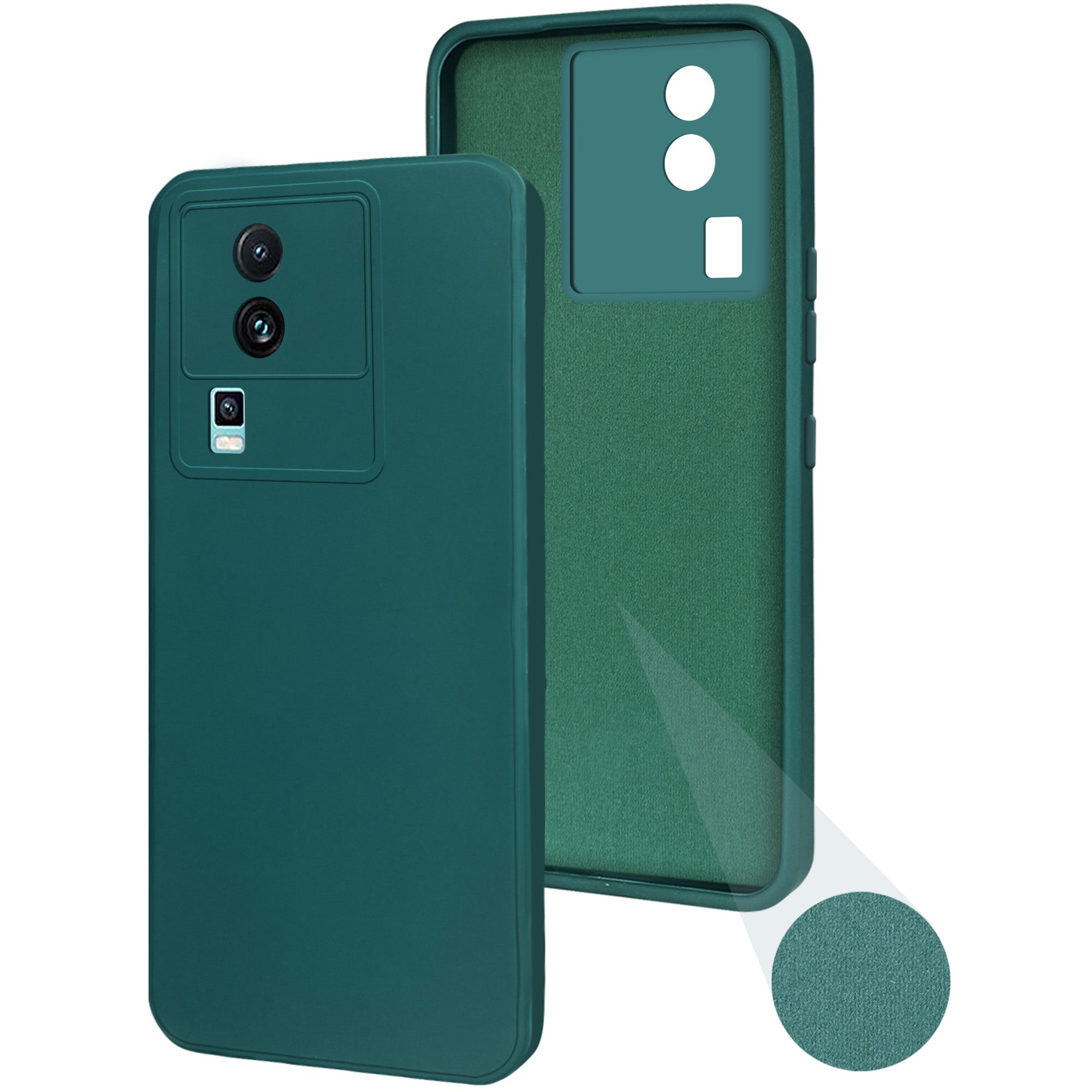 For Vivo iQOO Neo 7 5G Back Cover Case (Matte Finish Silicone with Inside Fiber Cloth)