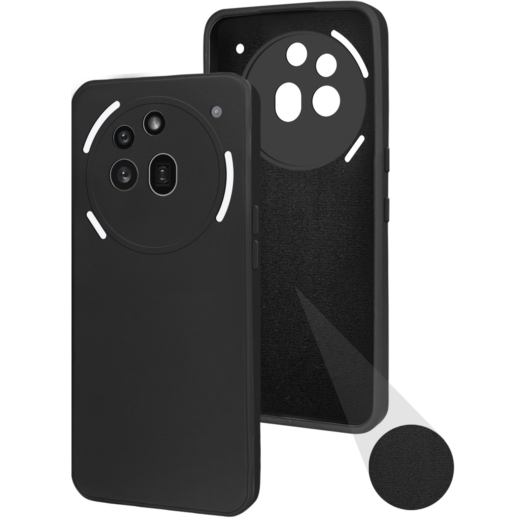 For Nothing Phone 3A Pro 5G Back Case Cover (Inside Fiber cloth with Matte Finish Silicone)