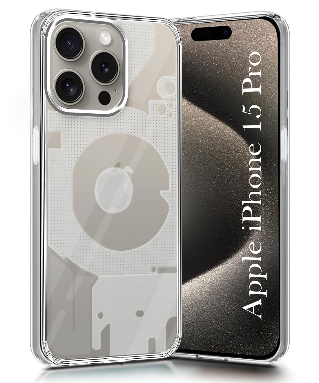For Apple iPhone 15 Pro (Silicone Matte Shockproof Case with Camera Protection | Soft and Flexible | Transparent)