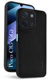 For Poco C85 5G Back Cover Case Rubberised (Textured Grip Design | Micro-Fiber Cloth Inside | Slim and Light Weight | Soft Touch and Feel)