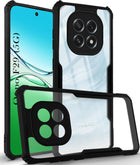 For Oppo F29 Back Cover Case (Shockproof with Polycarbonate Clear Panel | Professional Black)