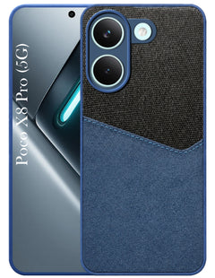 For Poco X8 Pro Back Cover Case (Dual PU Leather Stitch | Professional Minimalist | Soft and Flexible)