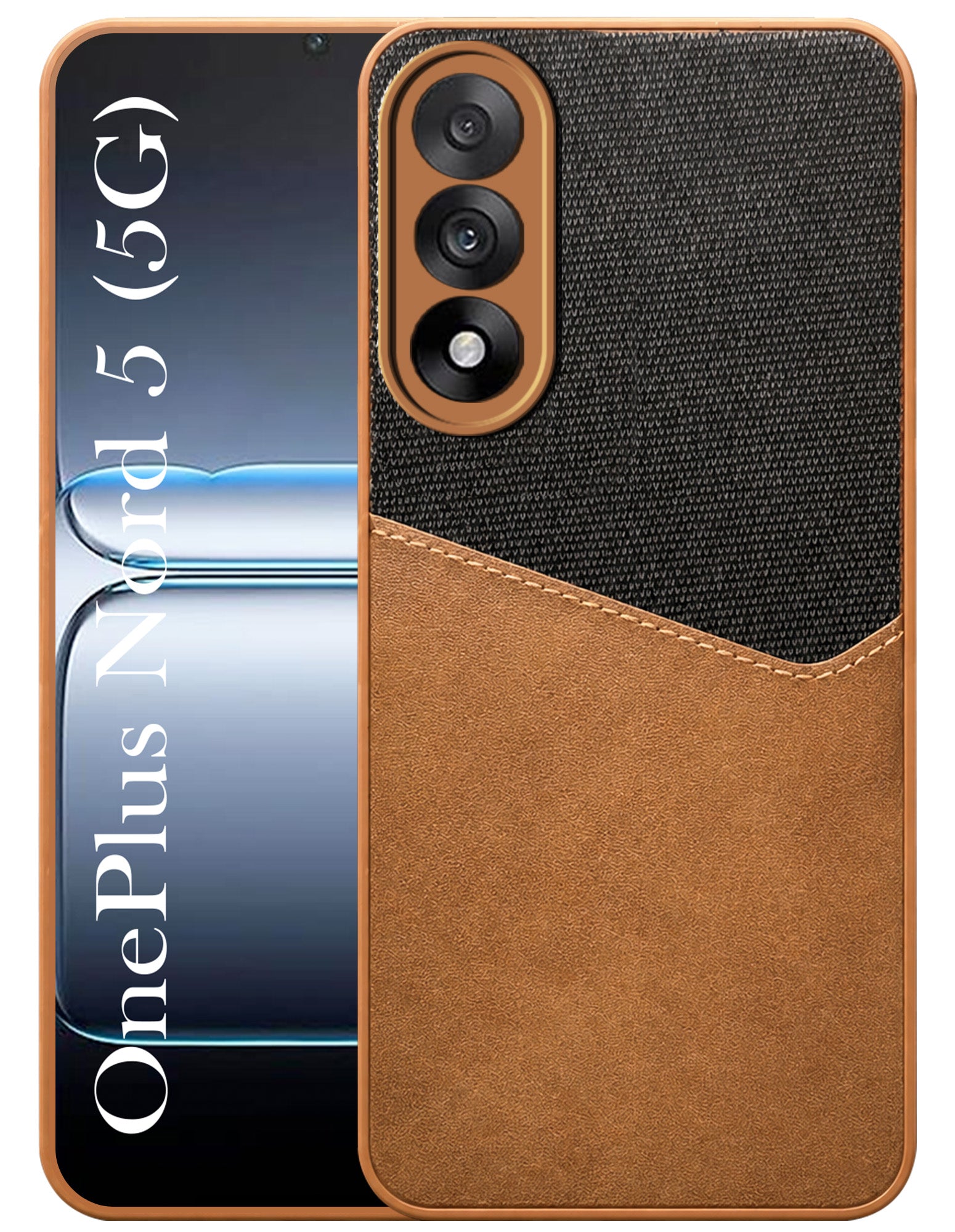 For Oneplus Nord 5 Back Cover Case (Dual PU Leather Stitch | Professional Minimalist | Soft and Flexible)