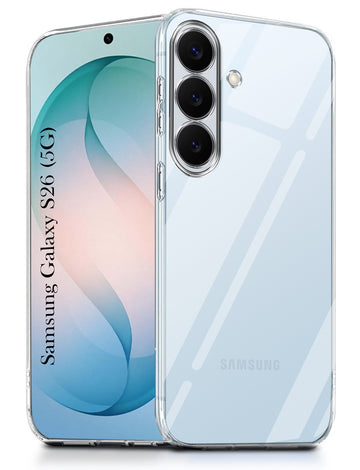 For Samsung Galaxy S26 5G Back Cover Case Silicone (Clear Shockproof Case with Camera Protection | Soft and Flexible | Transparent)