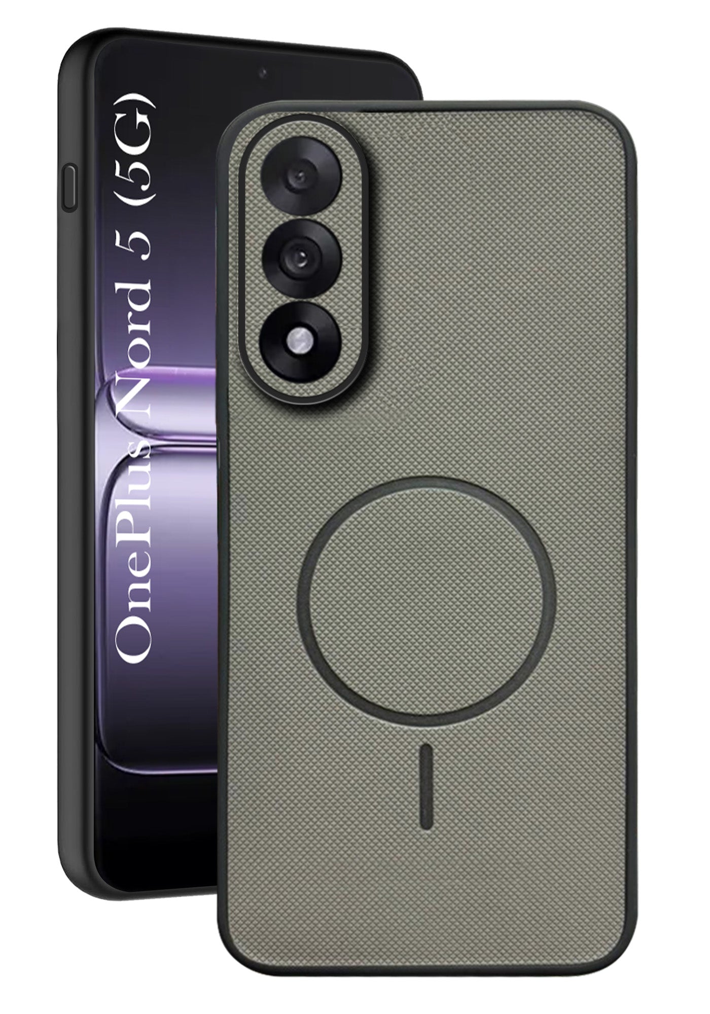 For Oneplus Nord 5 Back Cover Case PU Leather (Texture Grip Design | Professional Minimalist | Camera Protection | Soft and Flexible)