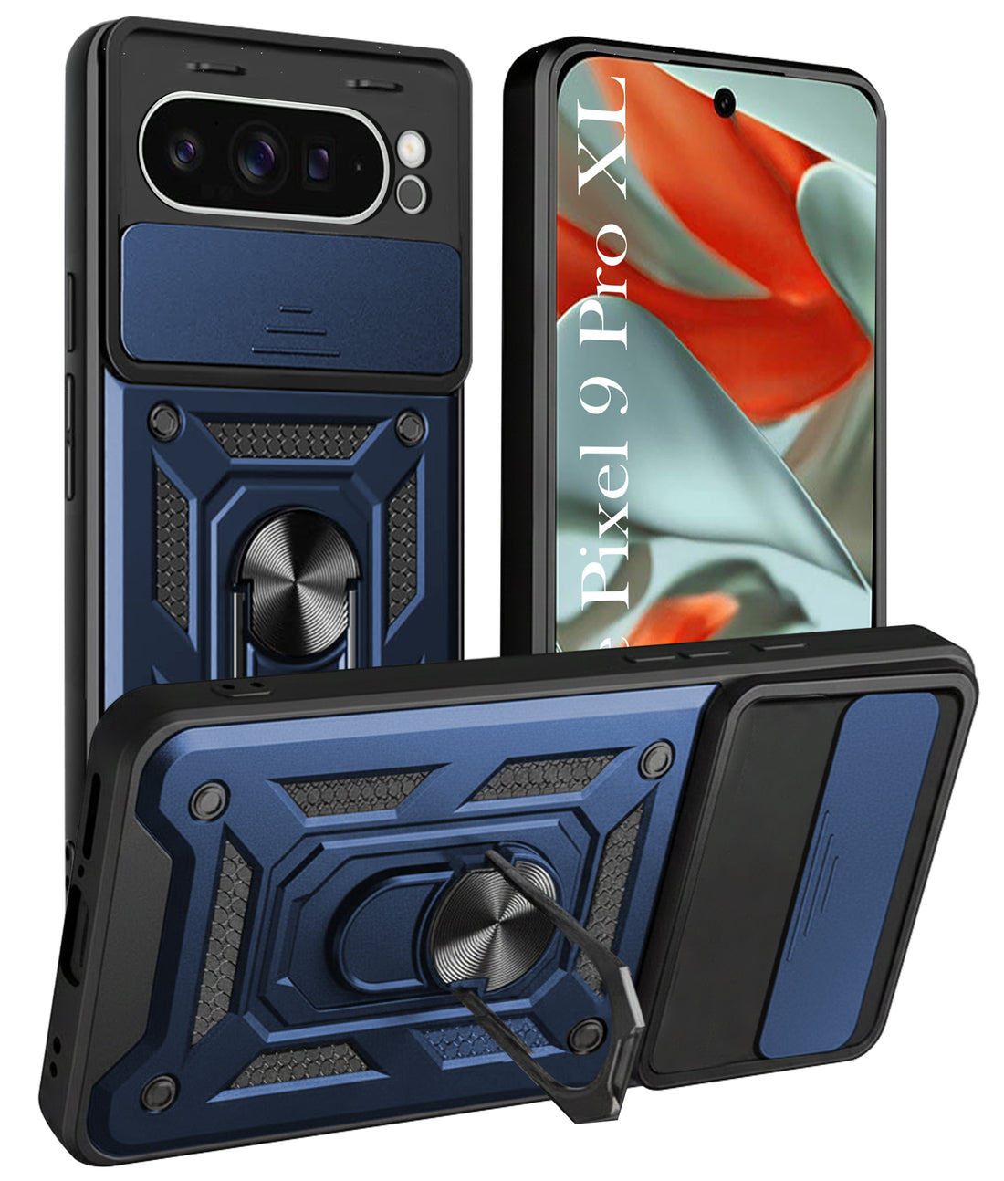 For Google Pixel 9 Pro XL Back Cover Case (Hybrid Dual Armor Polycarbonate)