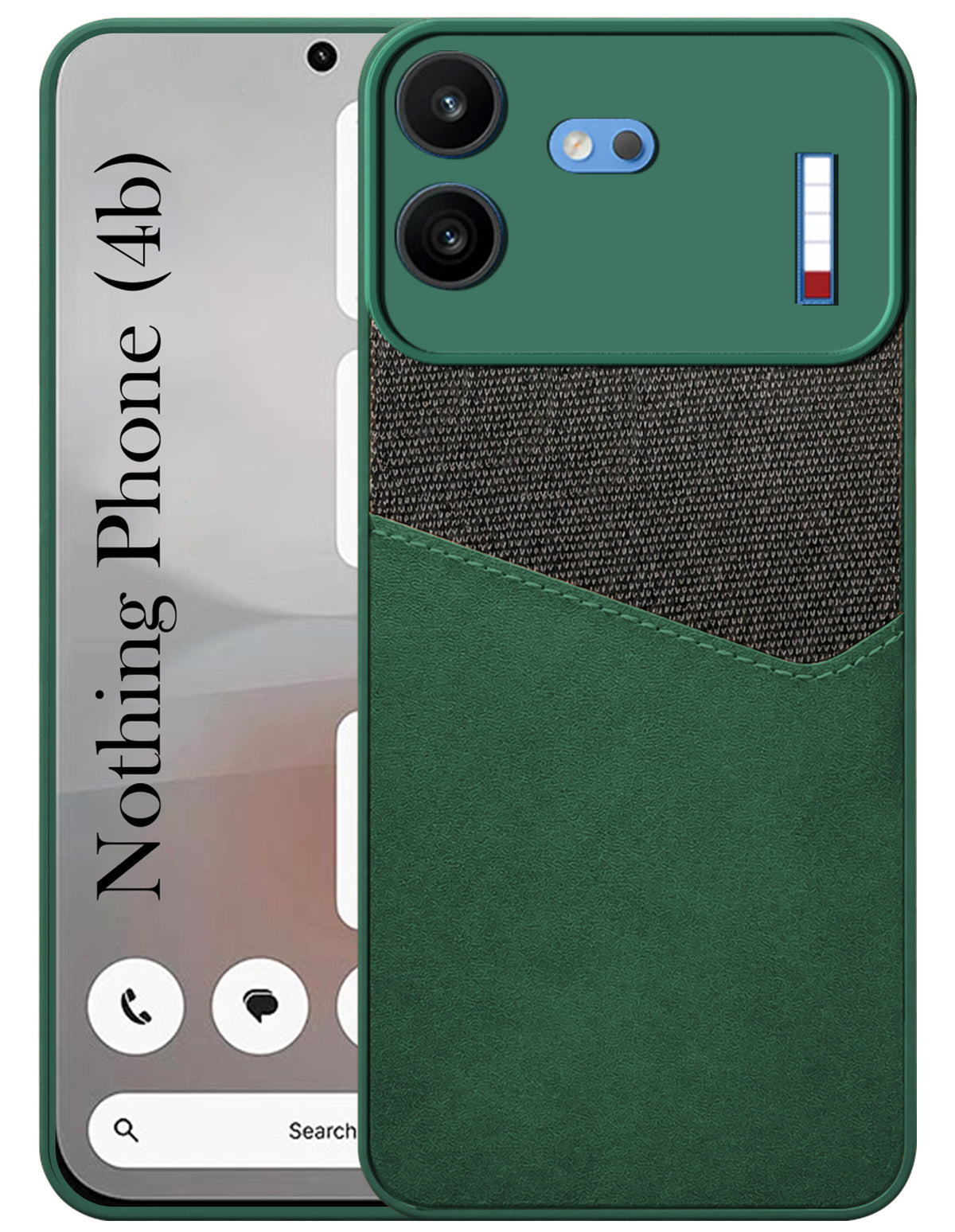 For Nothing Phone 4B 5G Back Cover Case (Dual PU Leather Stitch | Professional Minimalist | Soft and Flexible)