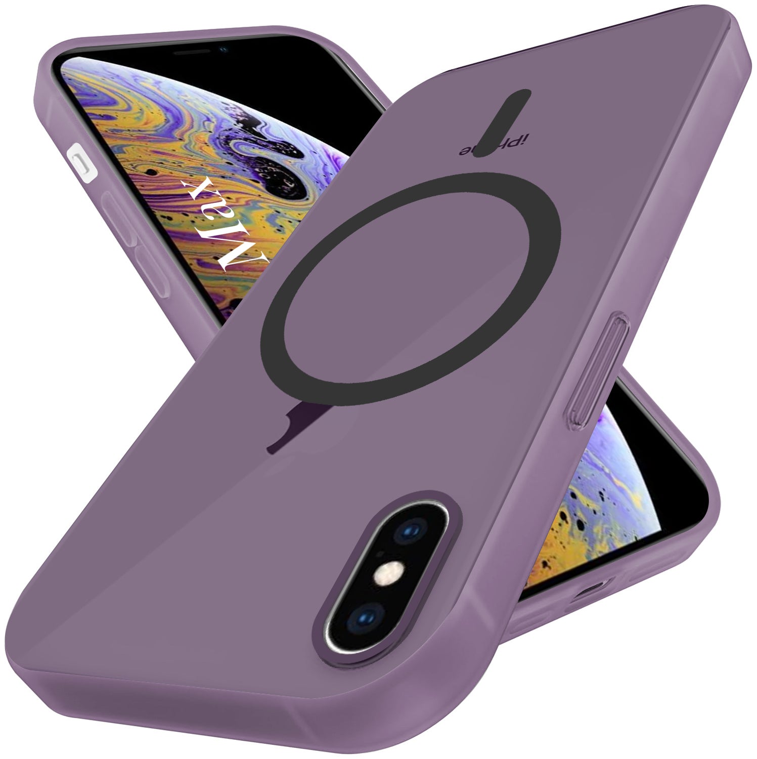 For Apple iPhone Xs Max Back Cover Case (Frosted Matte Feel | MagSafe Compatible Wireless Charging | Polycarbonate Material)