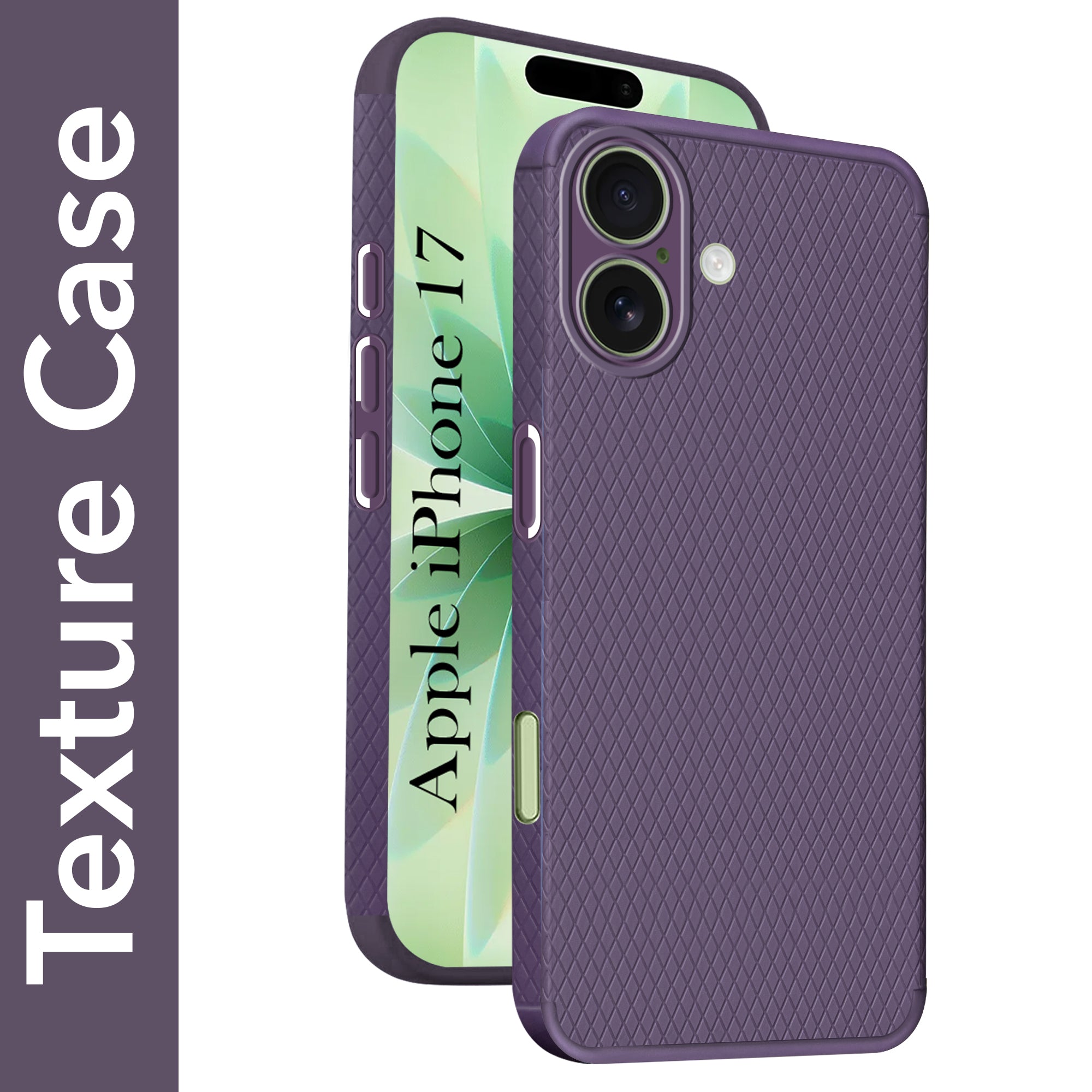 For Apple iPhone 17 Back Cover Case (Camera Protection | Side Grip Texture | Soft and Flexible)