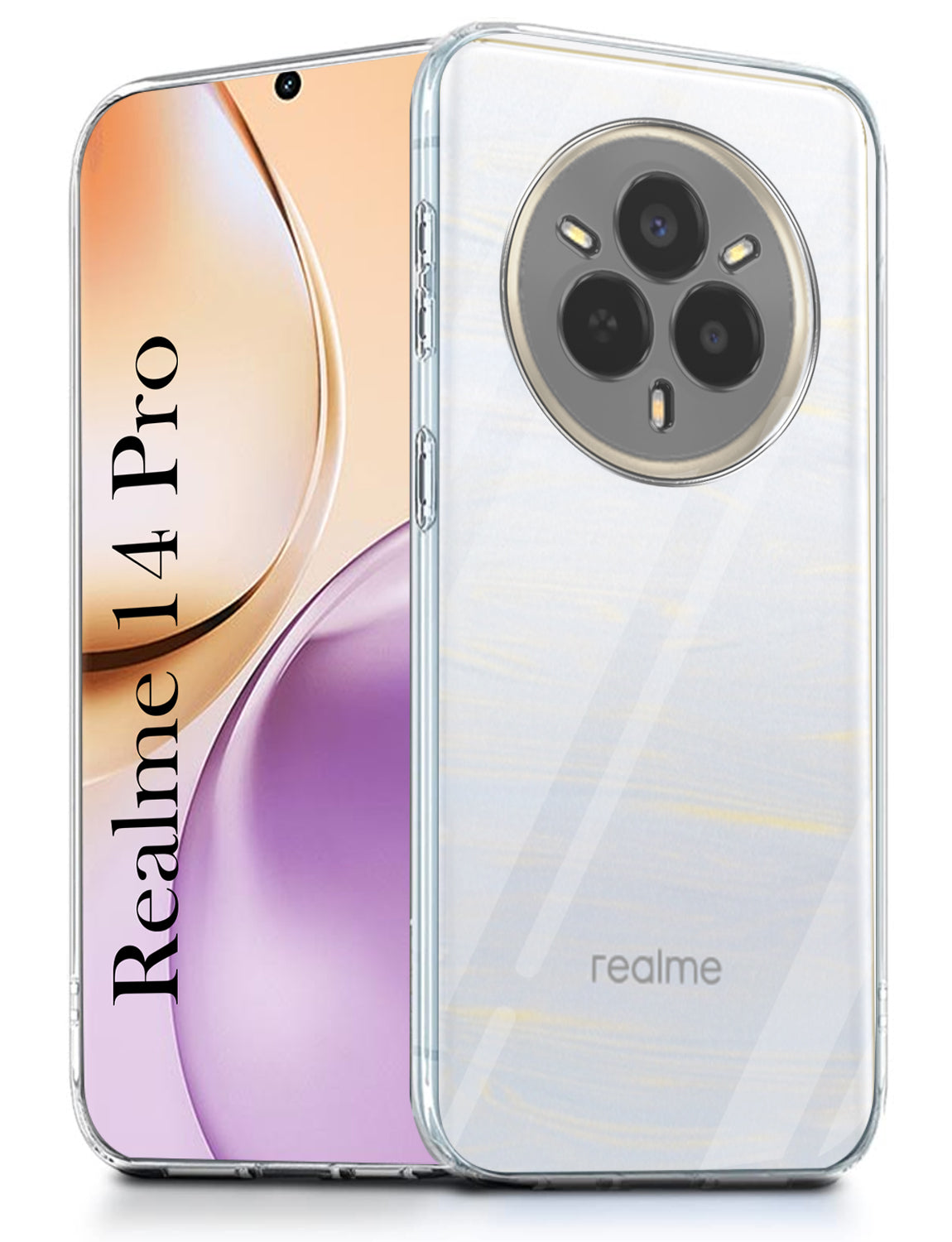 For Realme 14 Pro Back Cover ( Silicone Clear Shockproof Case with Camera Protection | Soft and Flexible | Transparent)