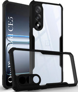 For Oneplus Nord CE 5 Back Cover Case (Shockproof with Polycarbonate Clear Panel | Professional Black)