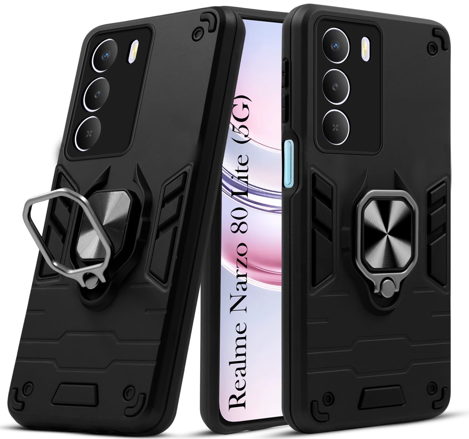 For Realme Narzo 80 Lite 5G Back Cover Case Shockproof Polycarbonate Dual Layer Hybrid Armor)