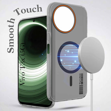For Vivo T3x 5G Back Cover Case (Soft Touch | Camera Bump Protection | MagSafe Compatible | Matte Finish)