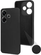 For Poco M6 Plus 5G Back Cover Case ( Matte Finish Silicone with Inside Fiber cloth)