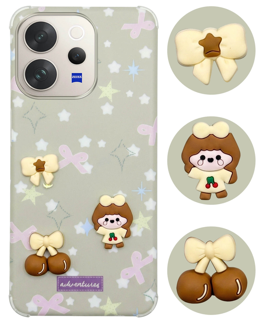 For Vivo V70 | Vivo V70 Elite 5G Back Cover Case (3D Cute Cartoons | Hard Back Side Soft | Matte Premium Finish | HD Printing)