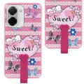 For Poco C71 Back Cover Case (3D Cute Heart Strap Holder | Camera Protection | Designer Girls Print)