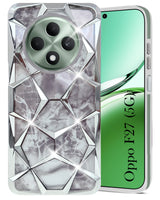 For Oppo F27 5G Back Cover Case (Dual Design Glitter Sparkle and Detachable Diamond Print Case | Soft and Flexible)