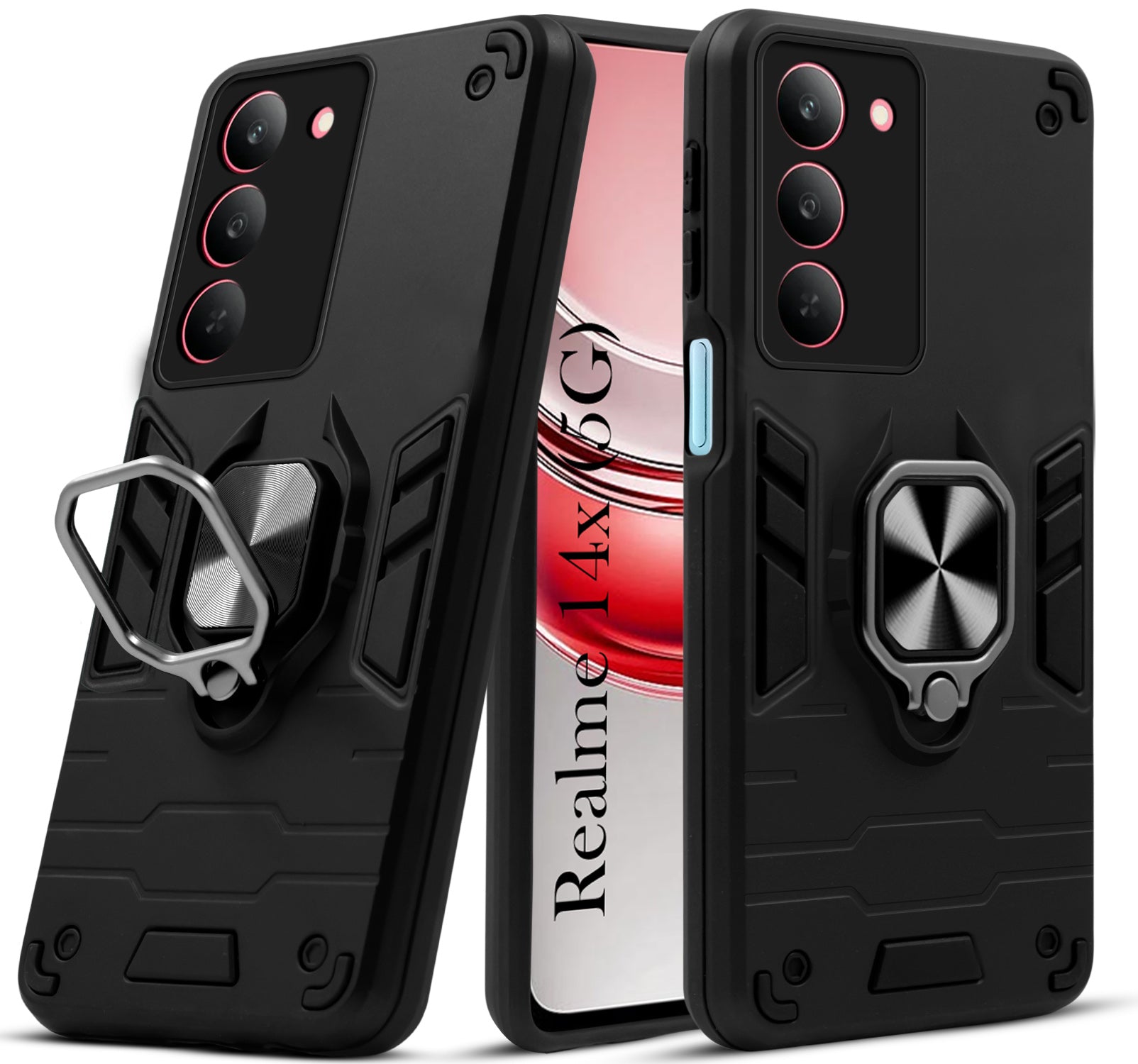 For Realme 14X Back Cover Case (Shockproof Polycarbonate Dual Layer Hybrid Armor)