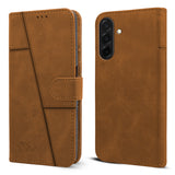 For Samsung Galaxy A26 5G Flip Cover Case ( Stitched Leather with Magnetic Closure)