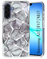 For Samsung Galaxy A17 | Samsung F17 | Samsung M17 5G Back Cover Case (Dual Design Glitter Sparkle and Detachable Diamond Print Case | Soft and Flexible)