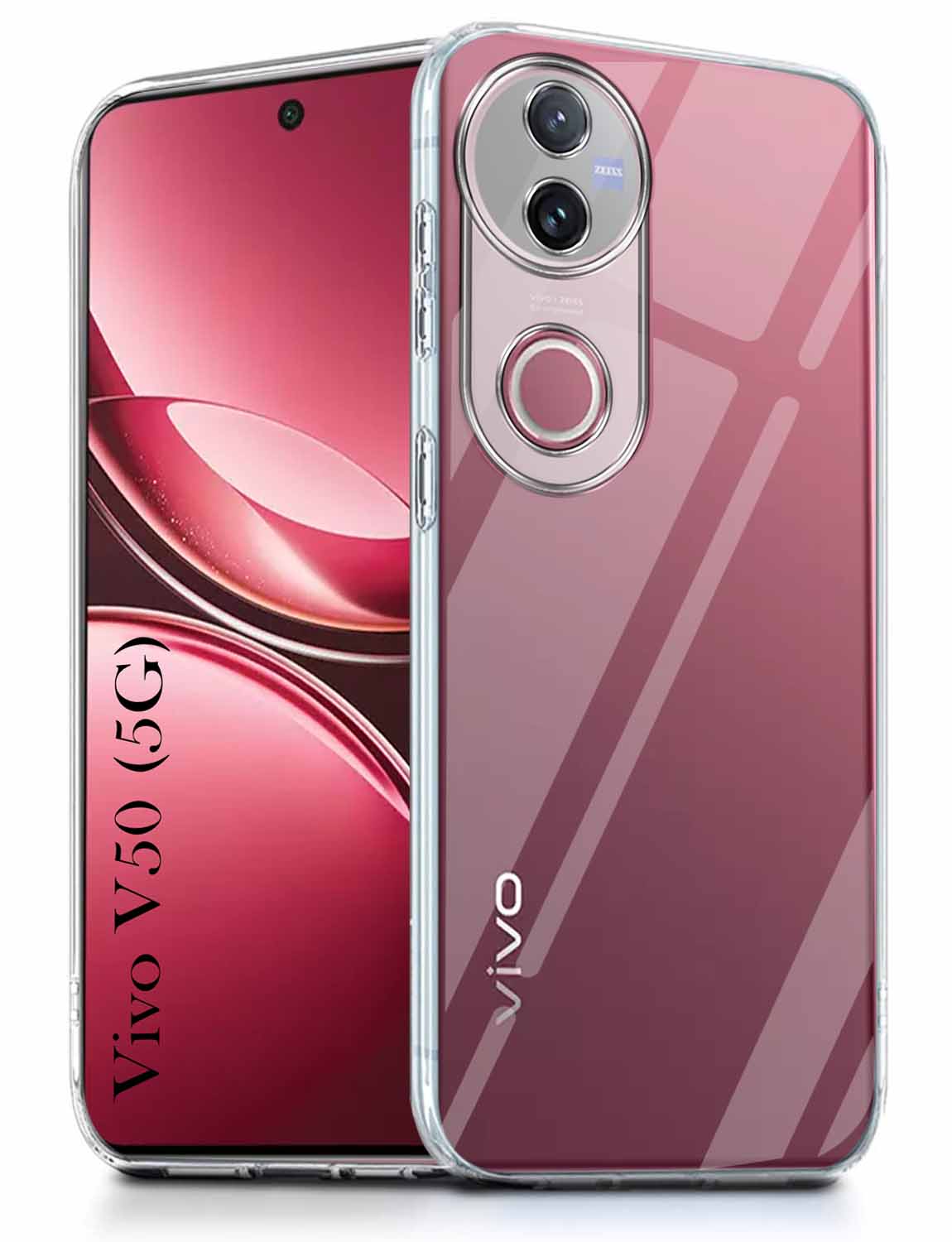 For Vivo V50 | Vivo V50e Back Cover ( Silicone Clear Shockproof Case with Camera Protection | Soft and Flexible | Transparent)