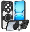 For Vivo iQOO Z10 Back Cover Case with stand (Built-in Ring Holder Kickstand | Lifetime Anti Yellow | Camera Protection)