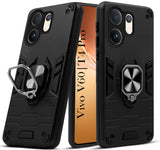 For Vivo V60 | Vivo T4 Pro Back Cover Case (Shockproof Dual Layer Polycarbonate |Ring Holder Kickstand)