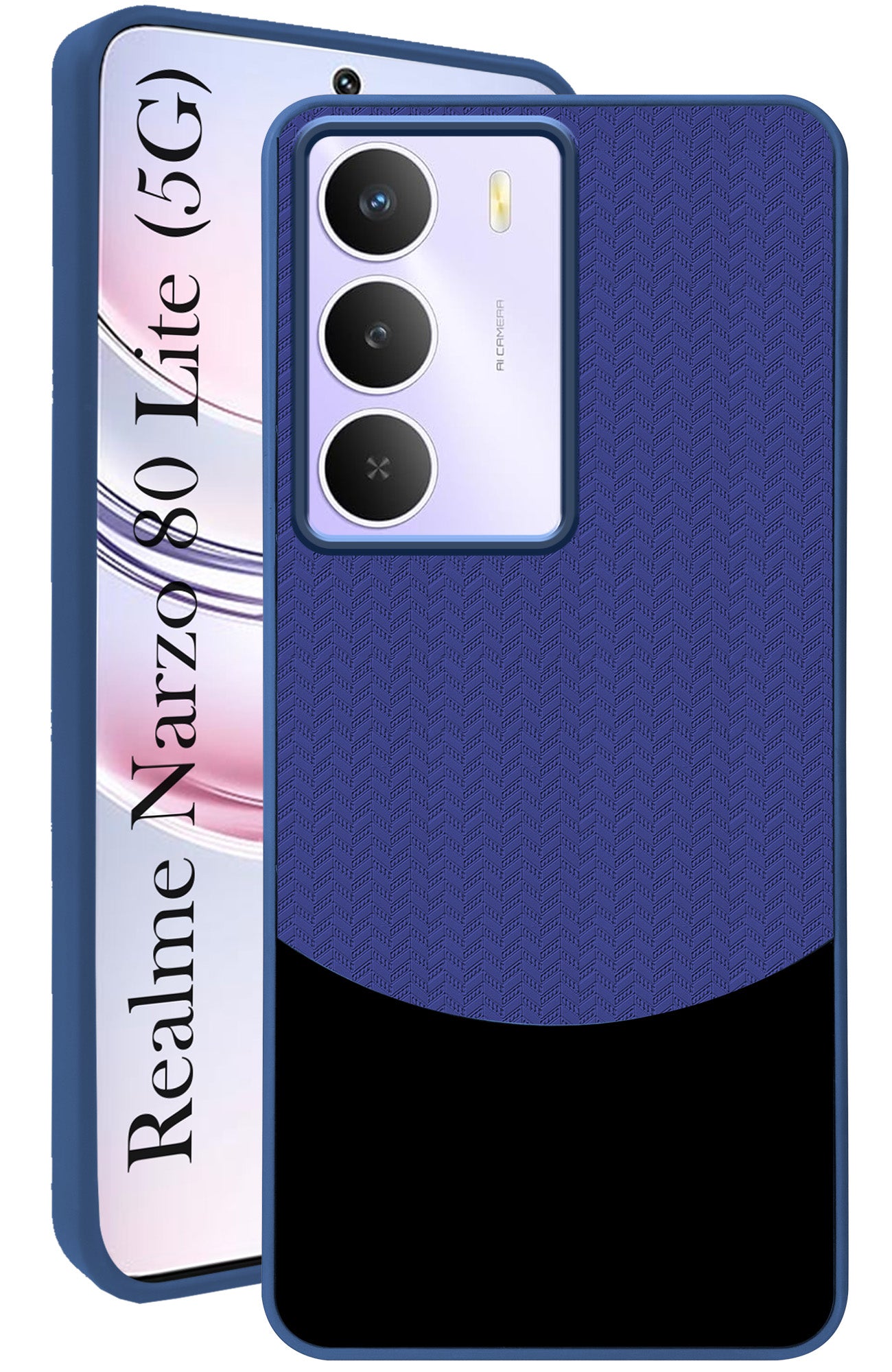 For Realme Narzo 80 Lite 5G Back Cover Case (Elegant PU Leather Finish | Premium Minimalist Professional | Camera Protection Bump)