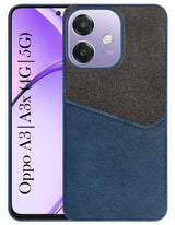 For Oppo A3X (4G/5G) | Oppo A3 5G Back Cover Case (Dual PU Leather Stitch | Professional Minimalist | Soft and Flexible)