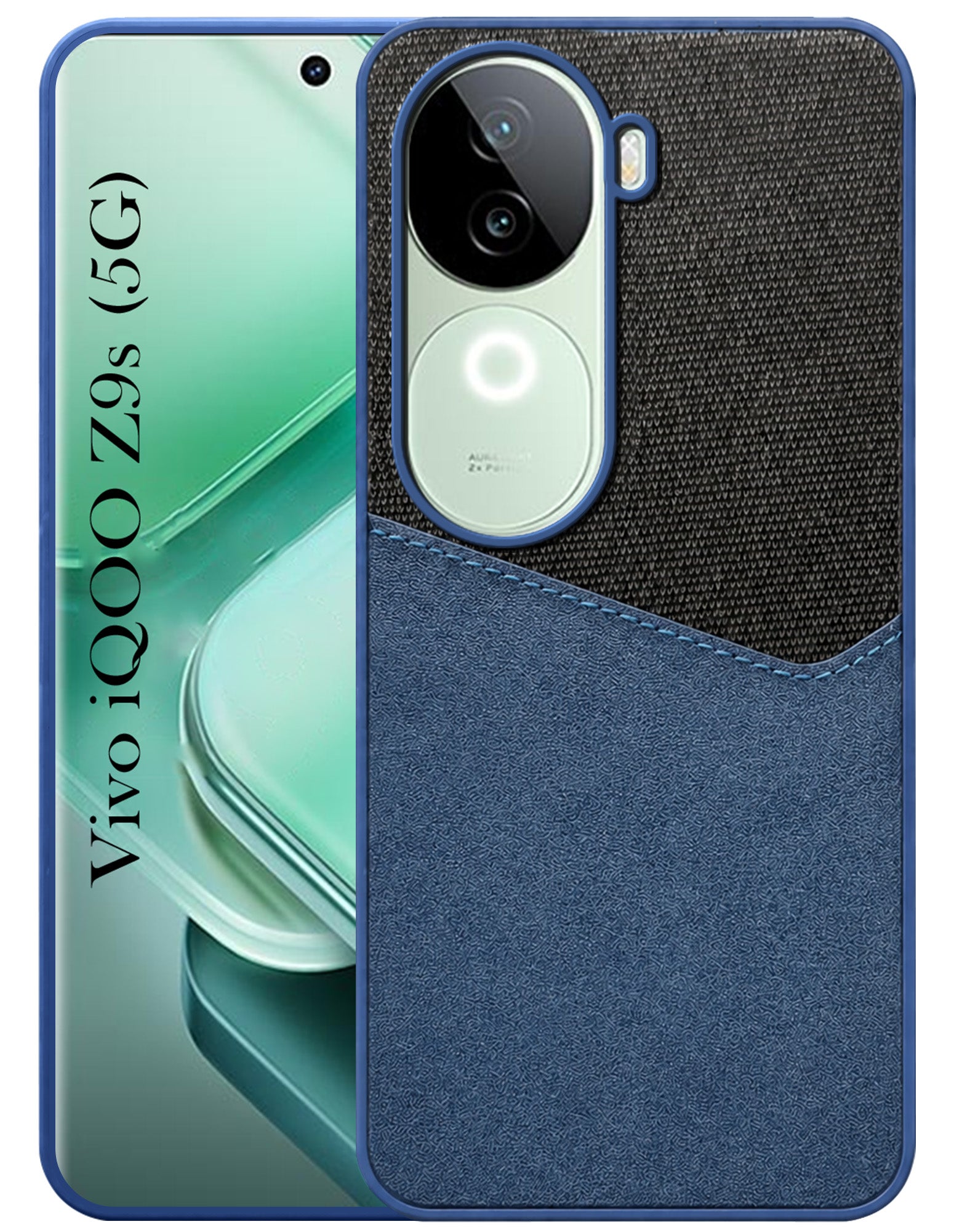 For Vivo iQOO Z9s Back Cover Case (Dual PU Leather Stitch | Professional Minimalist | Soft and Flexible)