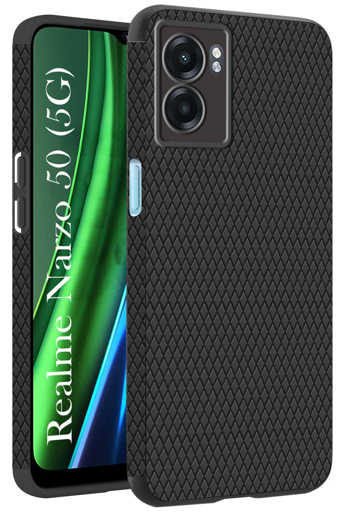 For Realme Narzo 50 5G Back Cover Case  (Liquid Silicone | Side Grip | Camera Protection)