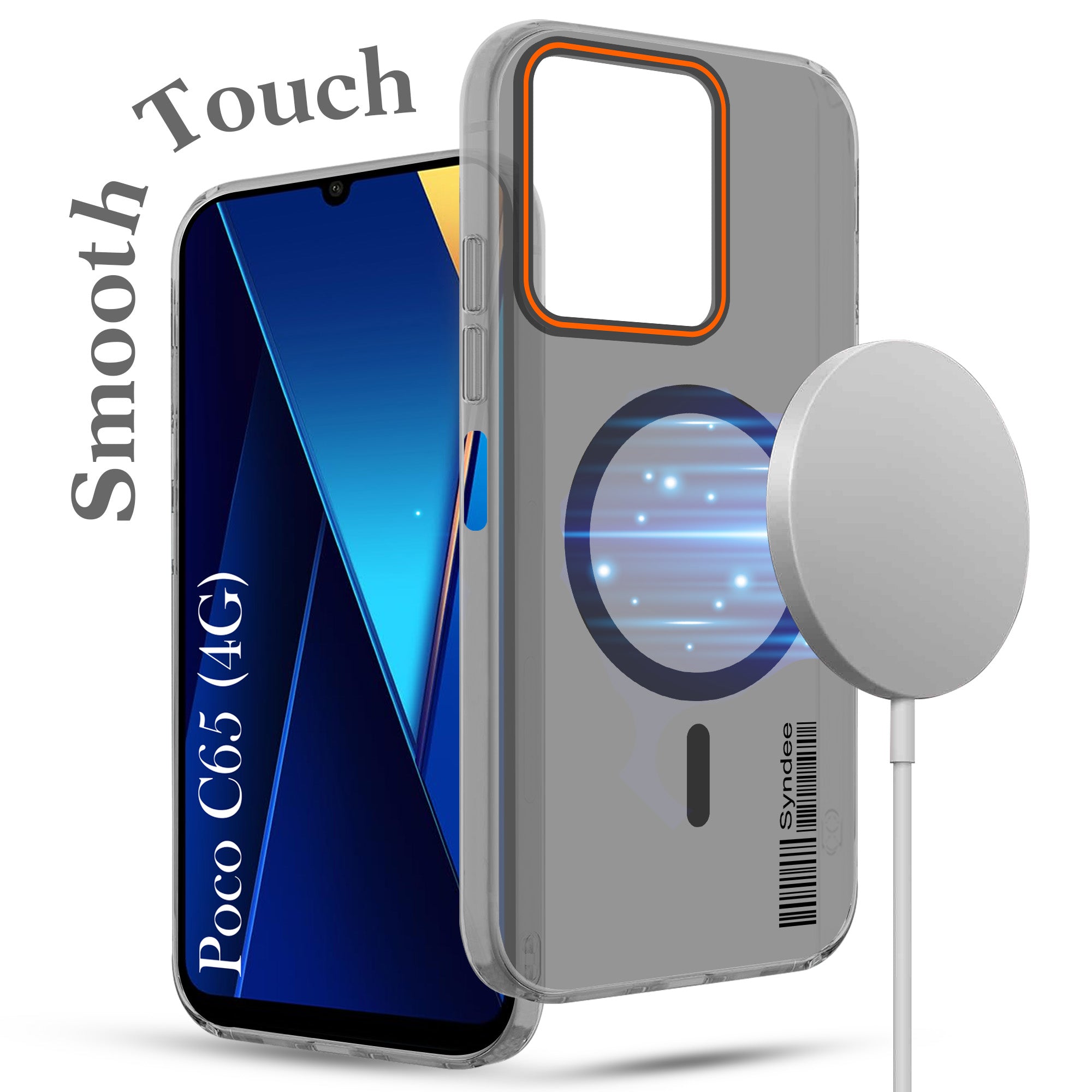 For Poco C65 Back Cover Case (Soft Touch | Camera Bump Protection | MagSafe Compatible | Matte Finish)